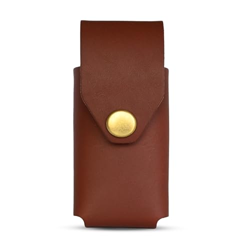 Leather Multitool Sheath Compatible with Leatherman Wave and Wave Plus, Ultra Durable Full Grain Leather Tool Holder, Multi Tool Holster for Belt, Solid Brass Rivets - Belt Accessories for Men - Brown