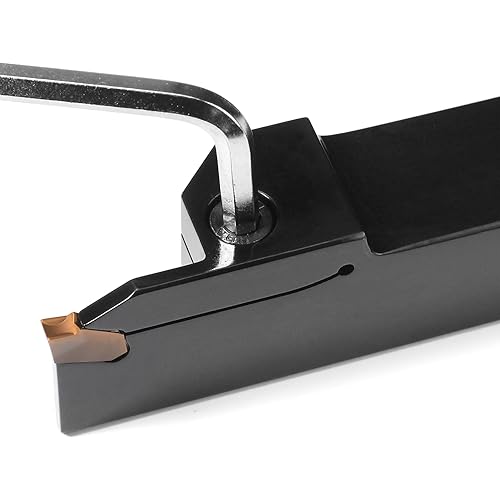 1"x1" Indexable Lathe Grooving Parting Holder QA16R-40 with 1 Piece Carbide Insert GTN-4 Heavy Duty Right-Hand Lathe Cut Off Tool Carbide Inserts(QA16R-40 with 1 Piece Insert)