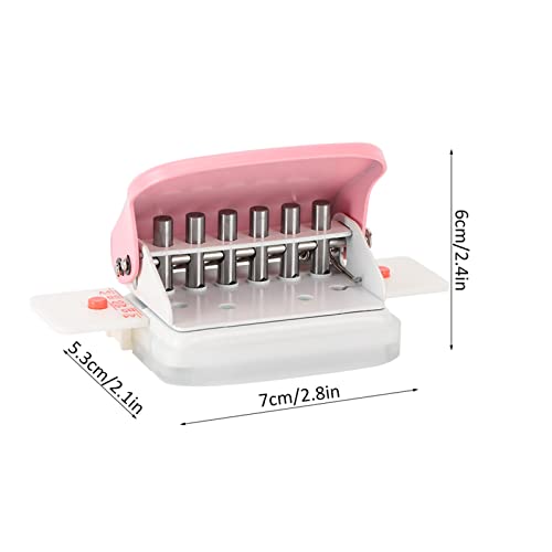 1PCS Paper Hole Punch, 99H9 Hole Puncher 26Hole 30Hole 20Hole Paper A4 B5 A5 LooseLeaf Manual Punching Machine Pink