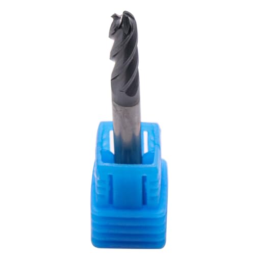 4 Flute Solid Carbide Ball Nose End Mill Set(5Pcs, 3/16"), AlTiN Coated 3/16 in 5