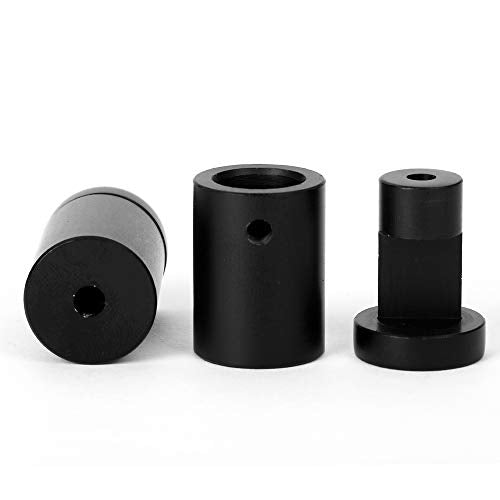 TOPNIKE Side Clamp Standoffs 3/4" x 1" Black Aluminum, Edge Grip for Glass, Burglarproof Sign, Hardware for Acrylic, PVC, Glass Panel With 2pcs Spacers, Pack of 4