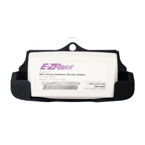 EZ Pass Holder | Fastrak Holder - 1 Pack - 3 Point Mount - Black - Toll Transponder Holder for New and Older Sizes - Toll Transponder Holder for new and older sizes