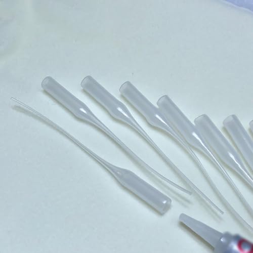 200 Pcs Plastic Glue Micro Tips Glue Applicator Tips Glue Bottle Precision Tips Glue Extender Dispenser Tips Lab Dispensing Tips