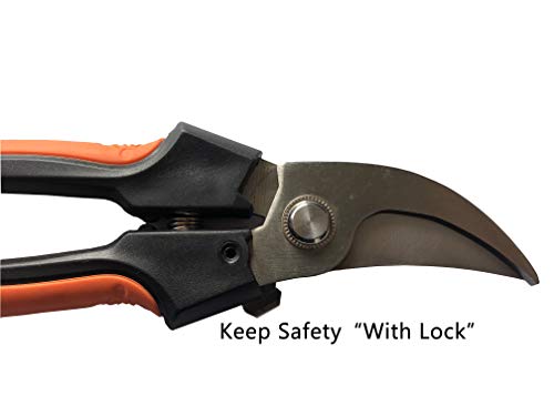 8" Bypass pruner ,Hand Pruners, Garden Clippers,Flower pruning scissors(pack of 1)