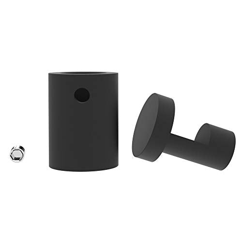 TOPNIKE Side Clamp Standoffs 3/4" x 1" Black Aluminum, Edge Grip for Glass, Burglarproof Sign, Hardware for Acrylic, PVC, Glass Panel With 2pcs Spacers, Pack of 4