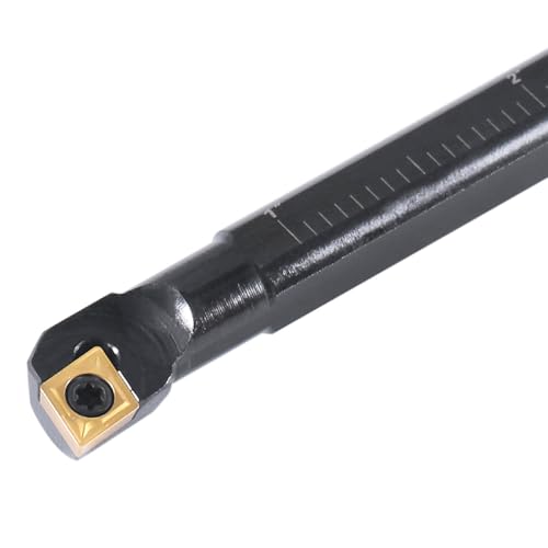 Accusize Industrial Tools 3/8'' x 6'' Overall Length, Rh Sclcr Indexable Boring Bar with Ccmt21.5 Carbide Inserts, P252-S401 3/8" with CCMT21.5 insert