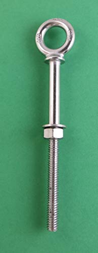 US STAINLESS 2 Pieces Stainless Steel 316 Eye Bolt 1/2" x 6" UNC Short Thread with Shoulder Marine Grade Bolt Pitch of 13