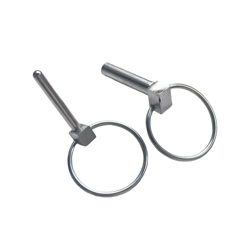 Heavy Duty Lynch pins, 316 Stainless Steel clamp pins with Rings, Boat Kayak Canoe connectors (Dia.:1/5in (4.7mm)-4pcs) Dia.:1/5in (4.7mm)-4pcs