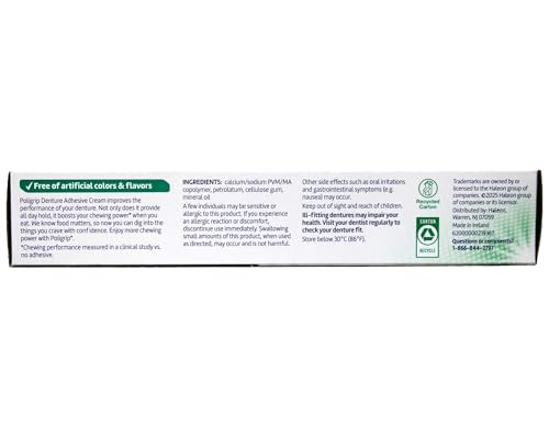 Super Poligrip Denture Adhesive Cream: 2 Packs of 2.4 Oz