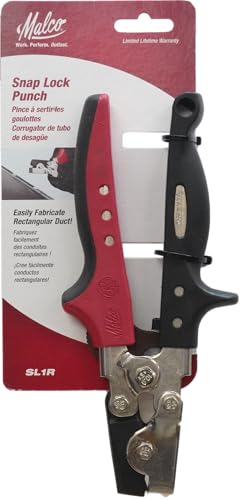 Malco SL1R Snap Lock Punch, steel, red, black