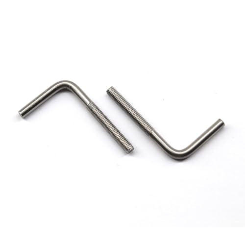 (15 Pieces) M6x100mm L Shape Foundation Bolts 304 Stainless Steel Right Angle Anchor Bolt Long Square Bend Screw M6x100
