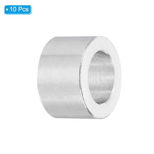 PATIKIL M12 Aluminum Spacers 12.5mm IDx20mm ODx12mm L 1/2inch Screw 10Pcs 12.5mm ID x 20mm OD x 12mm L