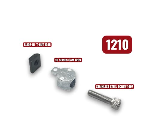(10 Pack) Anchor Fastener Assembly | Stainless Bolt | 10 Series Aluminum Extrusion | Compatible with 80/20: 3395 Sutton Concepts SKU: 1210-SS-10