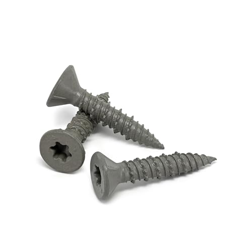 Power Pro Concrete Screw Anchors #410 Stainless Flat (1/4" x 1-1/4") 100-Piece