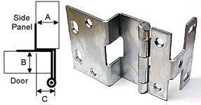 Five-Knuckle Hinge - Grade 1, for 3/4" Door Thickness, Institutional Hinge Brushed Stainless Steel Finish-2PK-4PK-8PK (4) 4