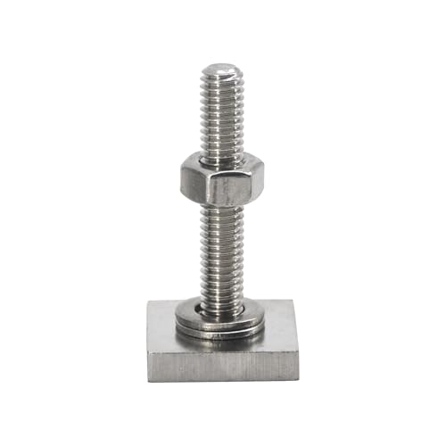 T Track Adapter Bolts 304 Stainless Steel Roof Rack T Slot Bolts with Nut and Washers Square Sliding Blocks for Roof Rack Rail Carrier (M8x25) M8x25