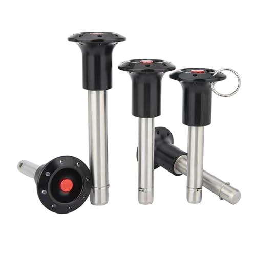 Stainless Steel jaw Handle Locking pin with axial Locking Pawl pin Tongue Quick-Release pin with Safety Rope (Diameter:3/8in(10mm), Clamping Length：1-9/16in(40mm)) Diameter:3/8in(10mm) Clamping length：1-9/16in(40mm)