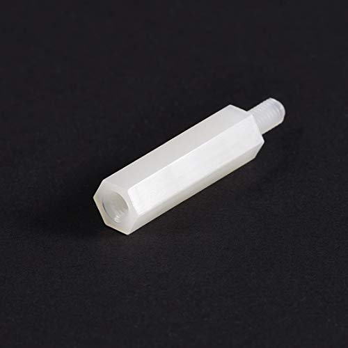 uxcell M3x24mm+6mm Male-Female Hex Nylon PCB Motherboard Spacer Standoff for FPV Drone Quadcopter, PC & Circuit Board White 150pcs