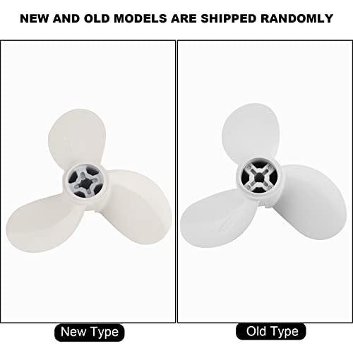 Motor Propeller, 7 1/4 5-A 3 Blades Aluminum Propeller Boat Outboard Motor for