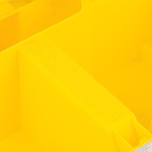 Bucket Boss - Bucket Stacker Small Parts Organizer, Bucket Organization (15051), Yellow (Pack of 2) 1 Count (Pack of 2)