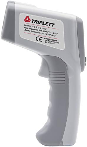 Triplett FT2020 Non-Contact Infrared Thermometer, 89.6 to 108.5°F (32 to 42.5°C) Standard