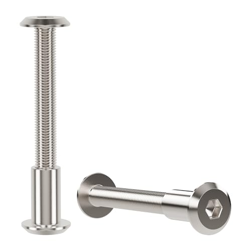 5PCS M6x40mm Binding Screws 8mm Hole 6x12（F）/6x40mm 5 Pcs Silver