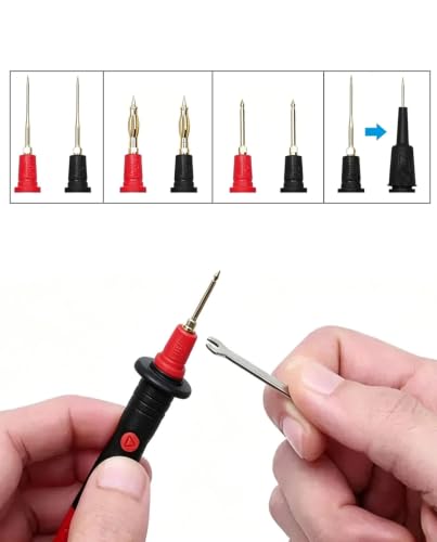 Multimeter Leads Kit, 3.94 Ft Silicone Lead,25-Piece Back Probe Kit 25