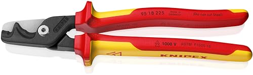 KNIPEX Tools 95 18 225 SBA StepCut® XL Cable Shears-1000V Insulated, 9"