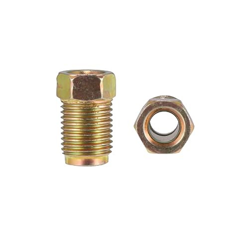X AUTOHAUX 20pcs M10x1.0 Threads Brake Line Nut Fittings for 3/16" Steel Brake Line Tubing for Car (Pack of 2) M10x1.0 (Pack of 2)