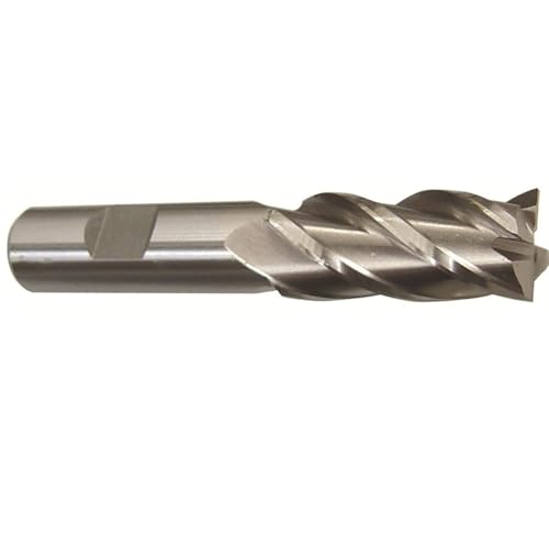 Drill America DWCF328-XLCC HSS 4 Flute Single End Extra Long Center Cutting End Mill, 5/8 x 5/8