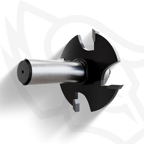 US4 4-Wing Slotting Cutter Router Bit 2" - Professional Carbide Tipped Grooving Bit for Wood Routers 5/32" H - 2" D - 1/2" - Shank