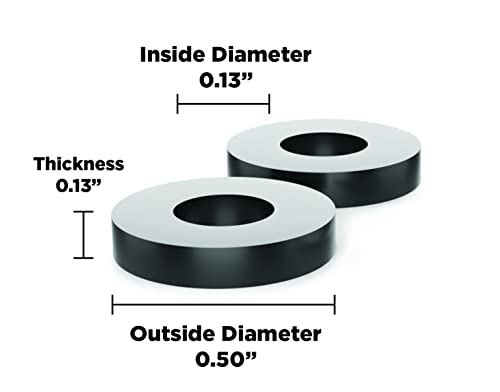Isolate It: Sorbothane Vibration Isolation Washer 50 Duro (.13" ID - 0.5" OD - .13" Deep) - 12 Pack