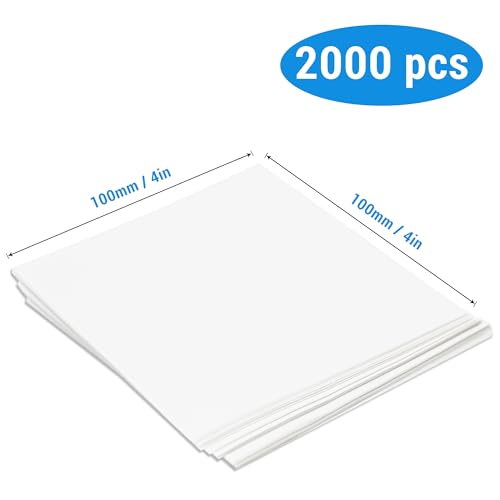 Weighing Paper, 4 x 4 Inches Laboratory Sample Weighing Paper, Non-Stick Non-Absorbing, High-Gloss for Scale Measurement Samples Transfer (2000) 2000