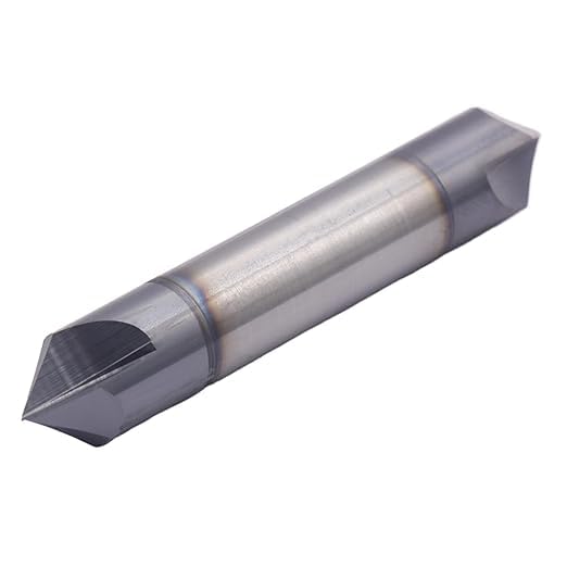 1/2" 2 Flute 90° Solid Carbide Chamfer End Mill, Double End, AlTiN Coated | 90° Chamfer Angle Chamfer Mill, 1/2" Cutting Diameter, 1/2" Shank Diameter, 3" Overall Length 2 flute 1/2"