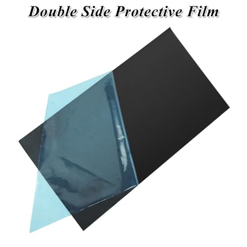 ABuff 5 Pack 5052 Anodized Aluminum Sheet Metal 12 x 6 x 1/32 Inch Black Rectangular Aluminum Metal Plate Engraving Blanks for Laser Engraving