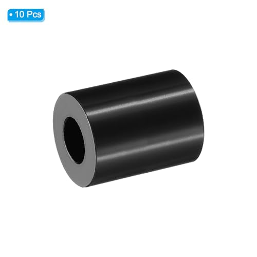 PATIKIL M12 Aluminum Spacers, 10 Pcs Metal Spacer Aluminum M12 x 1" OD x 1-1/2" L Aluminum Spacer Screw Standoff Round for 1/2" or M12 Screw Bolts 1-1/2" Black