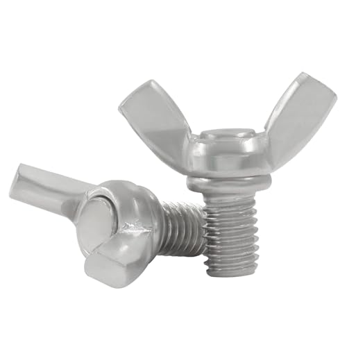 M8 Wing Butterfly Screws Bolts, M8-1.25 x 12mm, 10Pcs M8-1.25*12mm