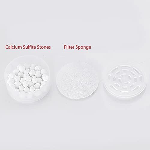 4pcs Shower Head Replacement Filter Cartridge - Chlorine & Flouride Shower Filter and Reduces Dissolved Solids - Hard Water Filter for Water Softener Shower Head White4