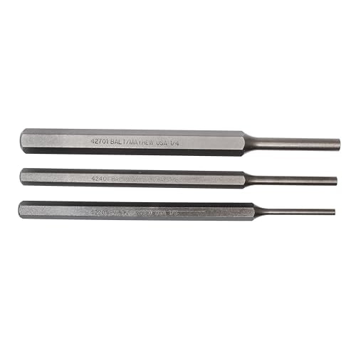 Mayhew Select 89052 Large Pin Punch Set, 3-Piece , Black Long