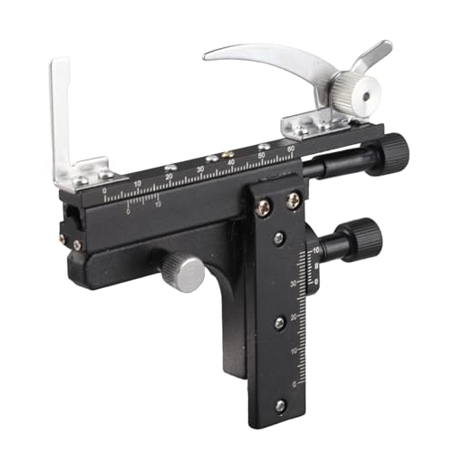 Microscope Moveable Stage,Attachable Caliper Vernier with Scale Microscope Attachable Mechanical Stage X-Y High-Precision Vernier Biological