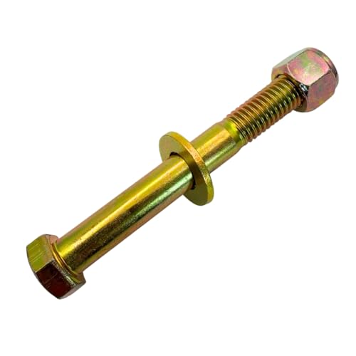 1/2"-13 x 4 Grade 8 Hex Bolts (4-Pack) with Flat Washers & Nylon Lock Nuts – SAE J429 Coarse Thread Heavy-Duty Bolts for Automotive, Machinery & Construction 4.0"