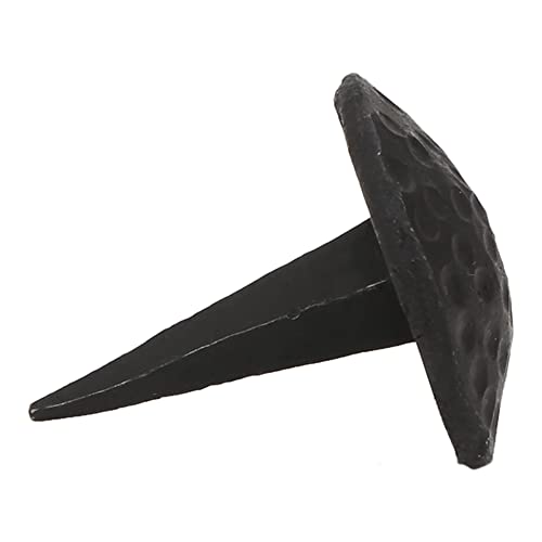 A29 Round Iron Decorative Nails, Set of 24, Natural Black, 1 x 1" 1" x 1" (24 pk)