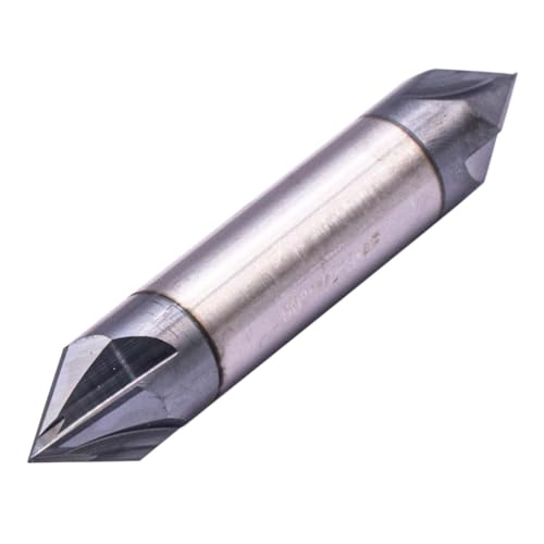 1/2" 4 Flute 60° Double End Solid Carbide Chamfer End Mill - AlTiN Coated 1/2 in 60° Chamfer Angle
