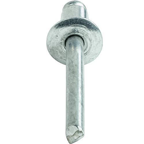 Fastenere Pop Rivets - 3/16" x 1-1/4" (25pcs) Heavy Duty, Open-End, Aluminum, Dome-Head Blind Rivets, Corrosion-Resistant, High Tensile & Shear Strength, 6-20 Gap 1.126"-1.250" 3/16" x 1-1/4" (6-20) (25 Pack)