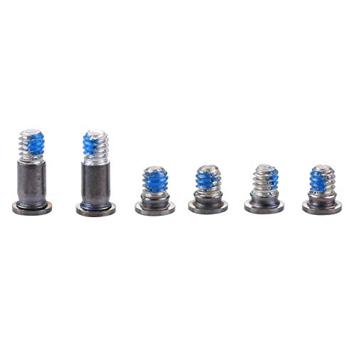 Replacement 6pcs/Set Bottom case Screws + 1pcs 5 Point Pentalobe Screwdriver for MacBook Retina 13'' A1706 (EMC 3071) (EMC 3163) with Touch Bar, A1989 EMC(3214) MR9Q2LL/A, A2251 MWP42LL/A 2018 (Gray) Gray + Screwdriver