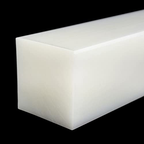 Powernail UHMW Ultra High Molecular Weight Polyethylene Tapping Block for Engineering, Flooring, DIY, White (8" x 2.4" x 2.4") 8" x 2.4" x 2.4"