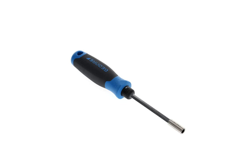 GEDORE Ratchet screwdriver, Magnetic bit holder, 1/4" 6.3 mm hex, Screwdriver, 2-component handle, 225 mm, 2675