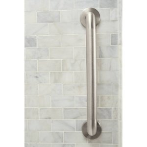 Moen Home Care Bathroom Safety 18 Inch Stainless Steel Handicap Grab Bar for Bathtub and Shower, Elderly Assistance Product with Concealed Screws, Polished Brass, R8918