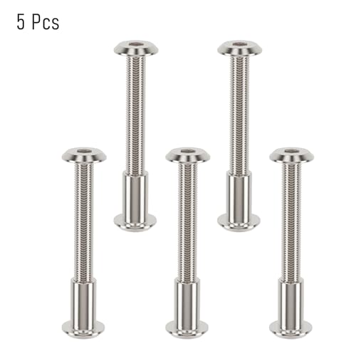 5PCS M6x40mm Binding Screws 8mm Hole 6x12（F）/6x40mm 5 Pcs Silver