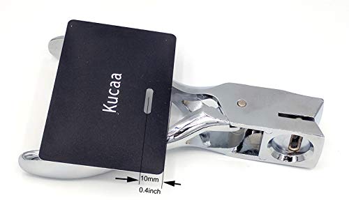 Metal Silver Hand-held Slot Hole Punch Pliers for PVC Cards Badge Photo ID Cards 15x3mm